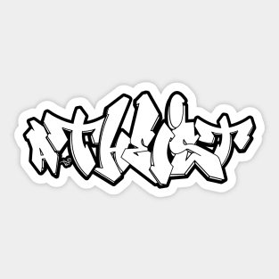 ATHEIST GRAFFITI by Tai's Tees Sticker